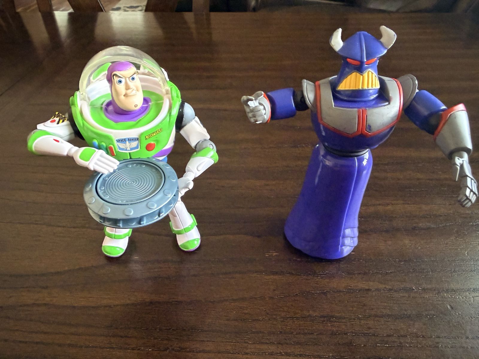 Disney Pixar 2009 Toy Story Disc Attack Buzz Lightyear Action figure & Emperor Zurg Action Figure