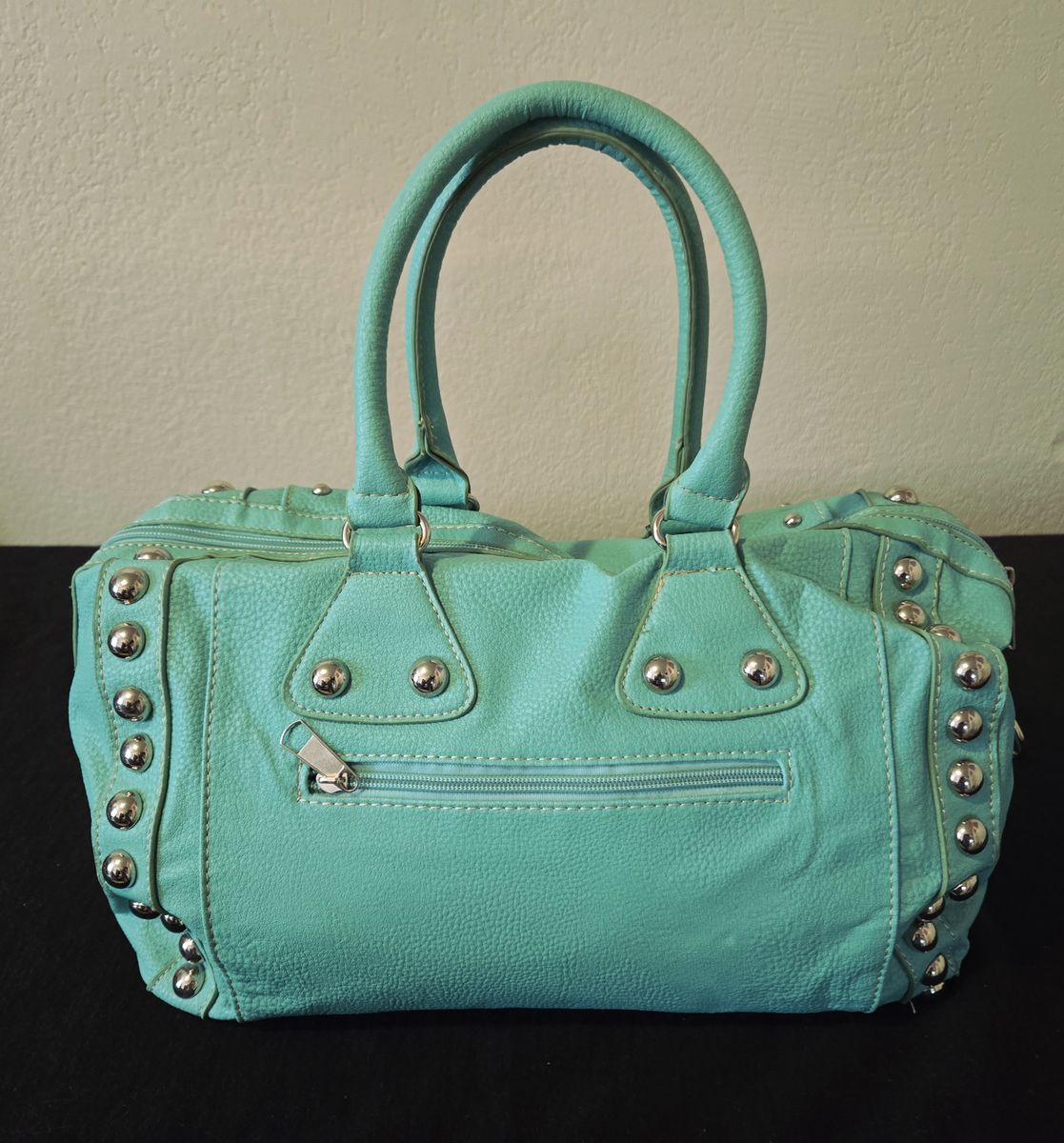 Turquoise  Leather Handbag