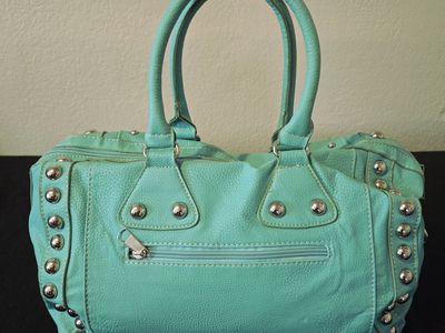 Turquoise Leather Handbag