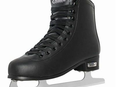 Nattork Adult Ice Skates - Black, Size 8 - for men 9 for women Figure Skates for Men and Women