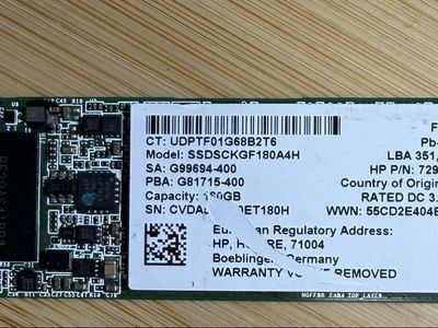 HP M.2 SATA 180GB SSD