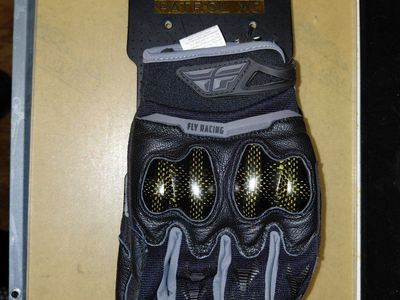 Fly Racing Patrol XC Gloves Size L-10 Black Gray Off-Road Motocross