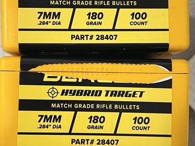 7mm 180 Gr Berger Hybrid Target Projectiles