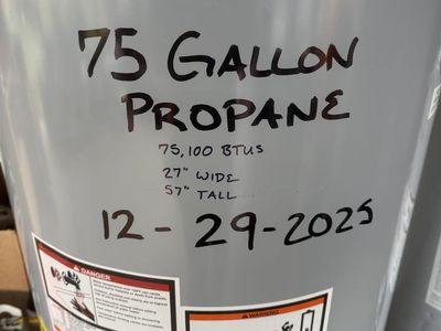 New 75 Gallon Propane Water Heater