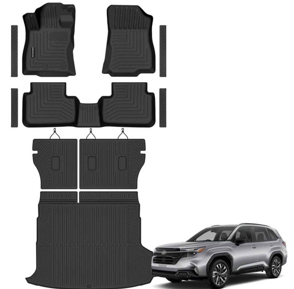 All-Weather Floor Mats for 2026 2025 Subaru Forester Hybrid Upgrade Trunk