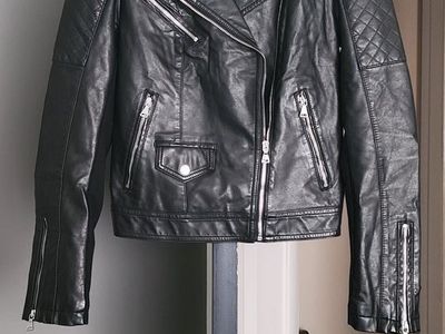 Cute Express Moto Faux Leather Jacket (Small)