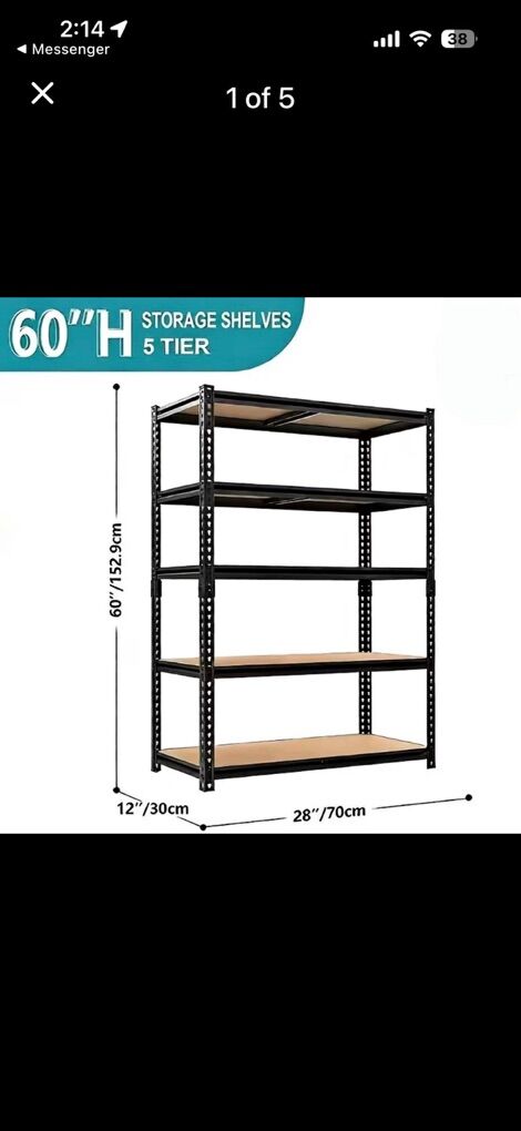 New Five Tier Storage Shelf 60!