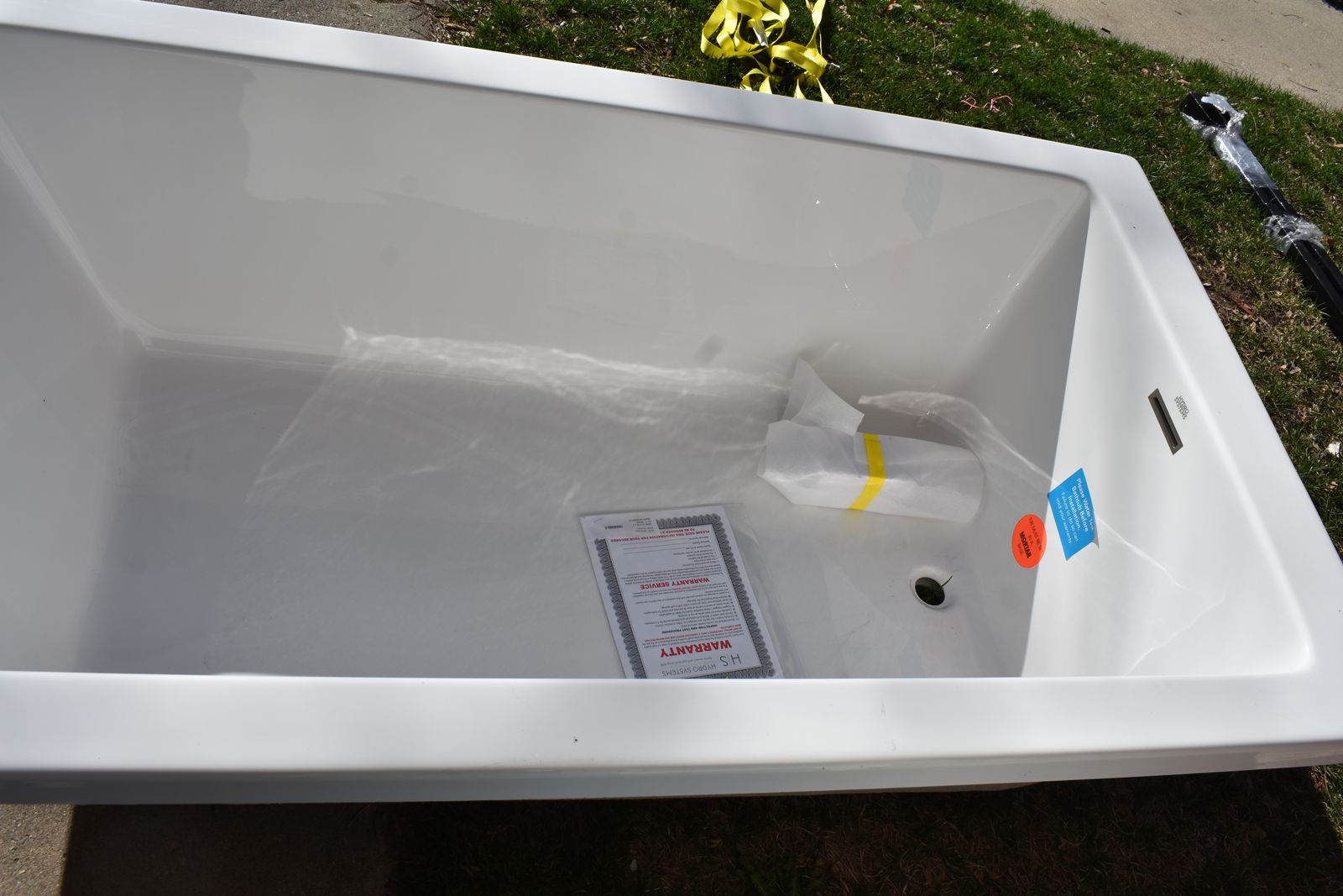 Hydro systems soaker acrylic drop in bath tub
