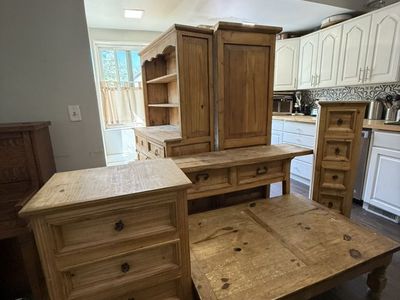 Front Room Set, 6pcs, Rustic Pine, Cabin Perfect