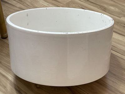 2 White Round Bathroom Sinks – Great Condition