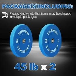 BalanceFrom Olympic Bumper Plates 45 lb Pair