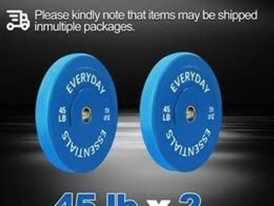 BalanceFrom Olympic Bumper Plates 45 lb Pair