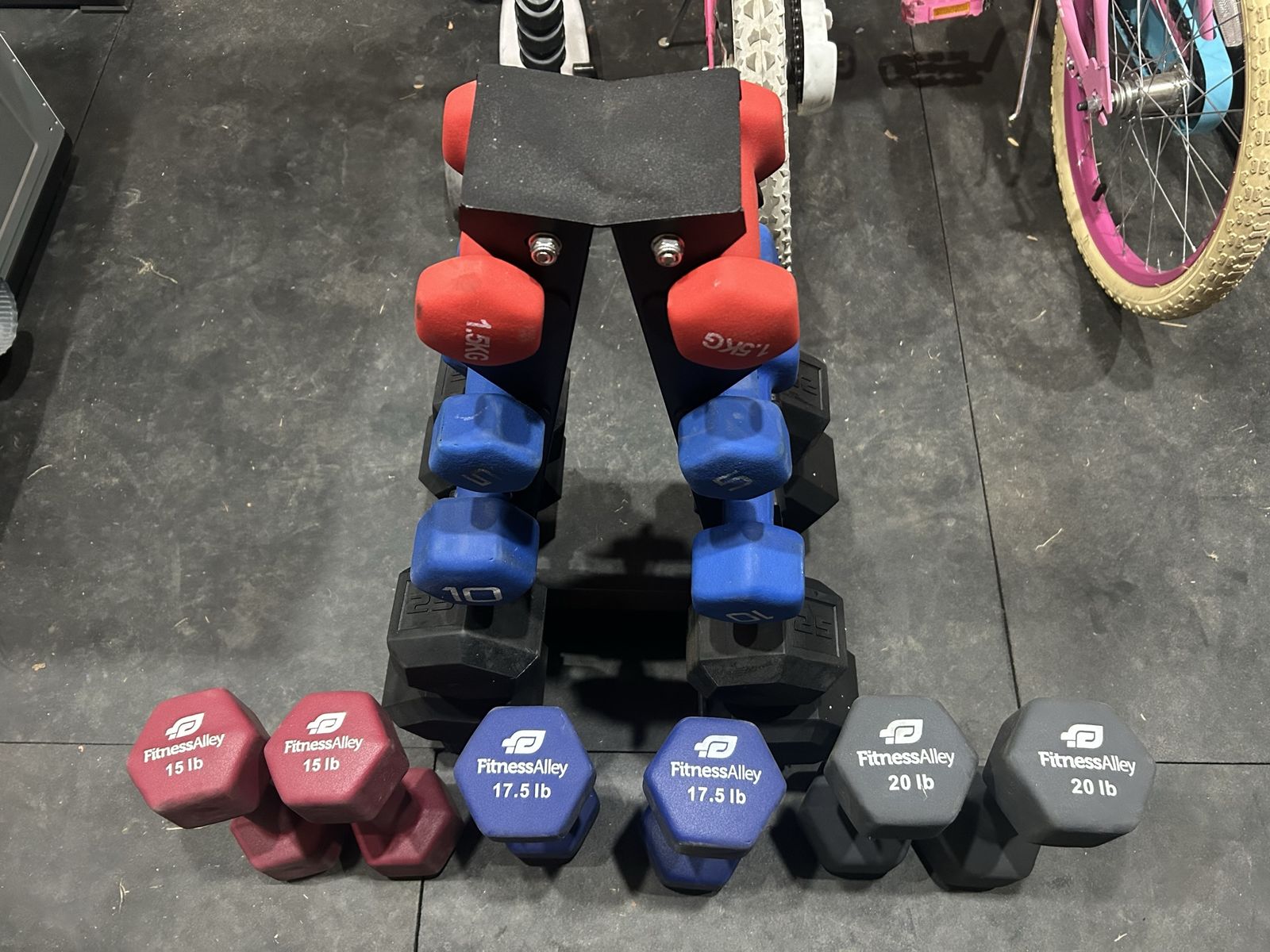 Dumbbell Set With Rack 250lbs