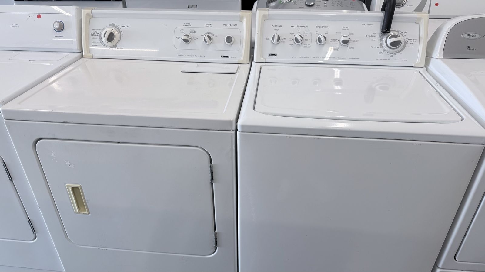 Kenmore White Top Load Washer & Dryer Set - Good Condition Appliances