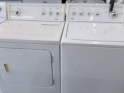 Kenmore White Top Load Washer & Dryer Set - Good Condition Appliances
