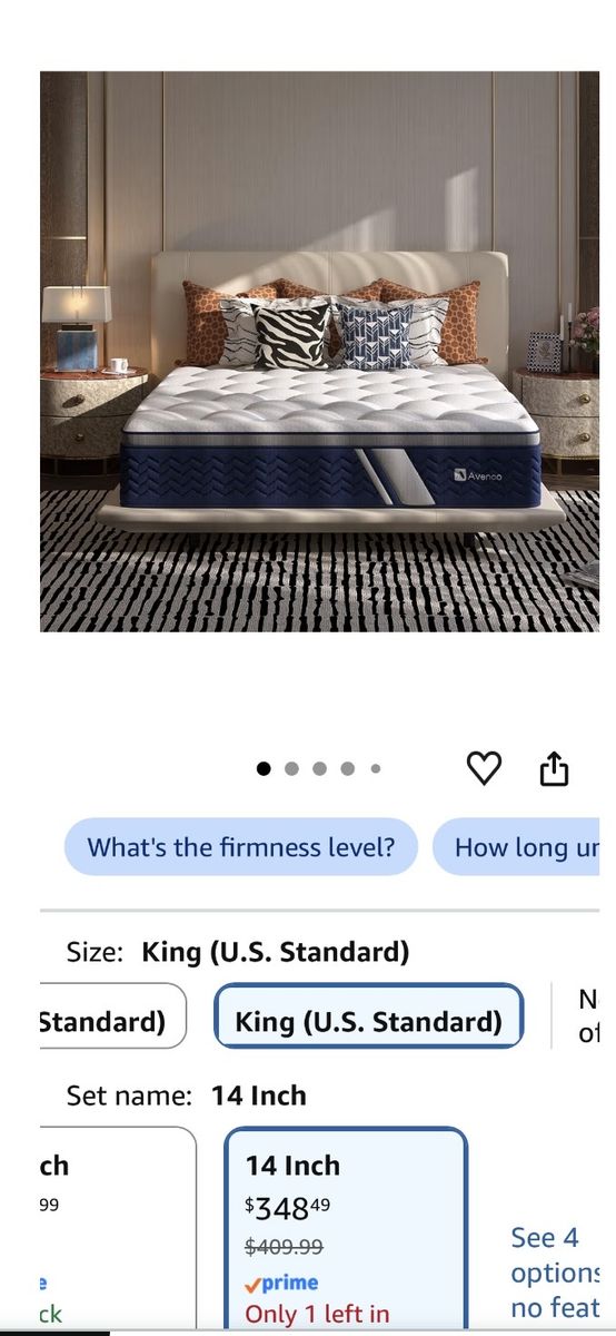 Difame king size mattress - New, in packaging