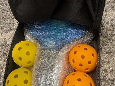 MAYBOOM Pickleball Set with 2 Galaxy Paddles, 4 Balls, and Carry Bag