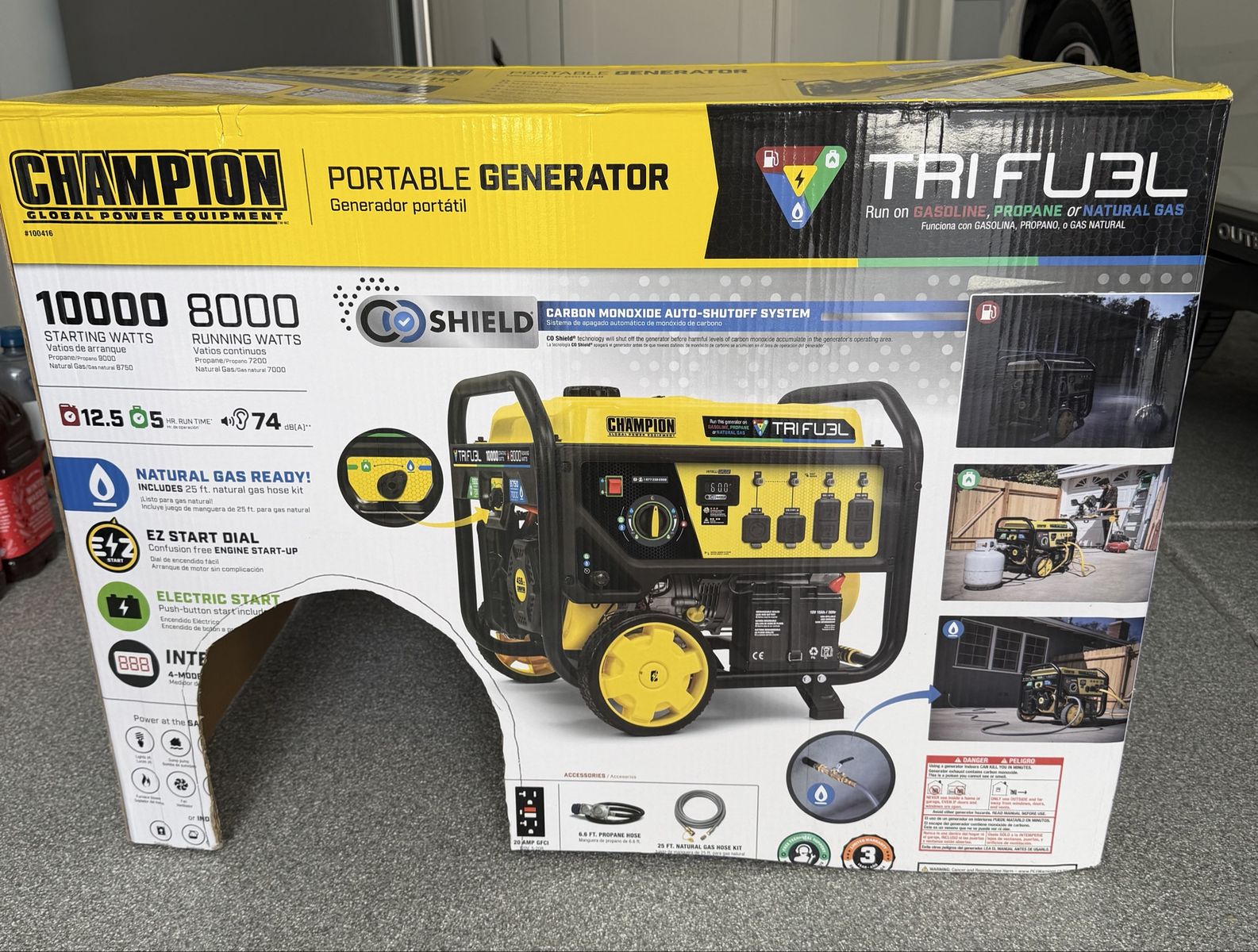 Champion Portable Tri-Fuel Generator & Power cord