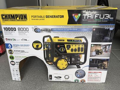 Champion Portable Tri-Fuel Generator & Power cord