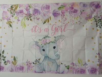 babyshower elephant banner