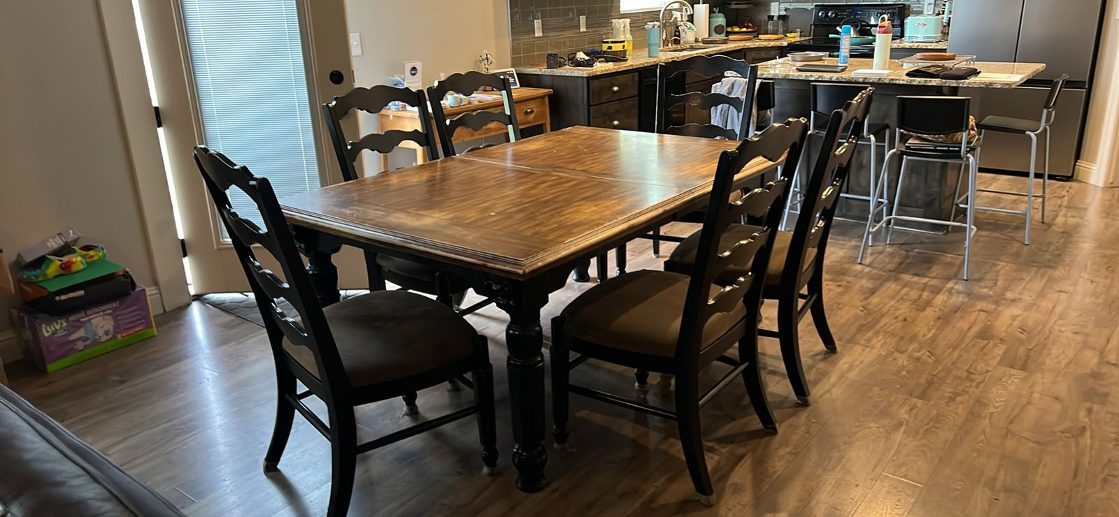 Dining table and chairs
