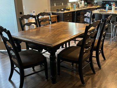 Dining table and chairs
