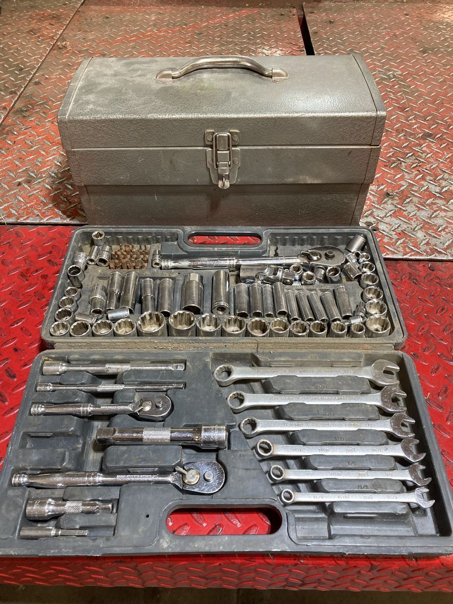 Popular Mechanix tool set and toolbox