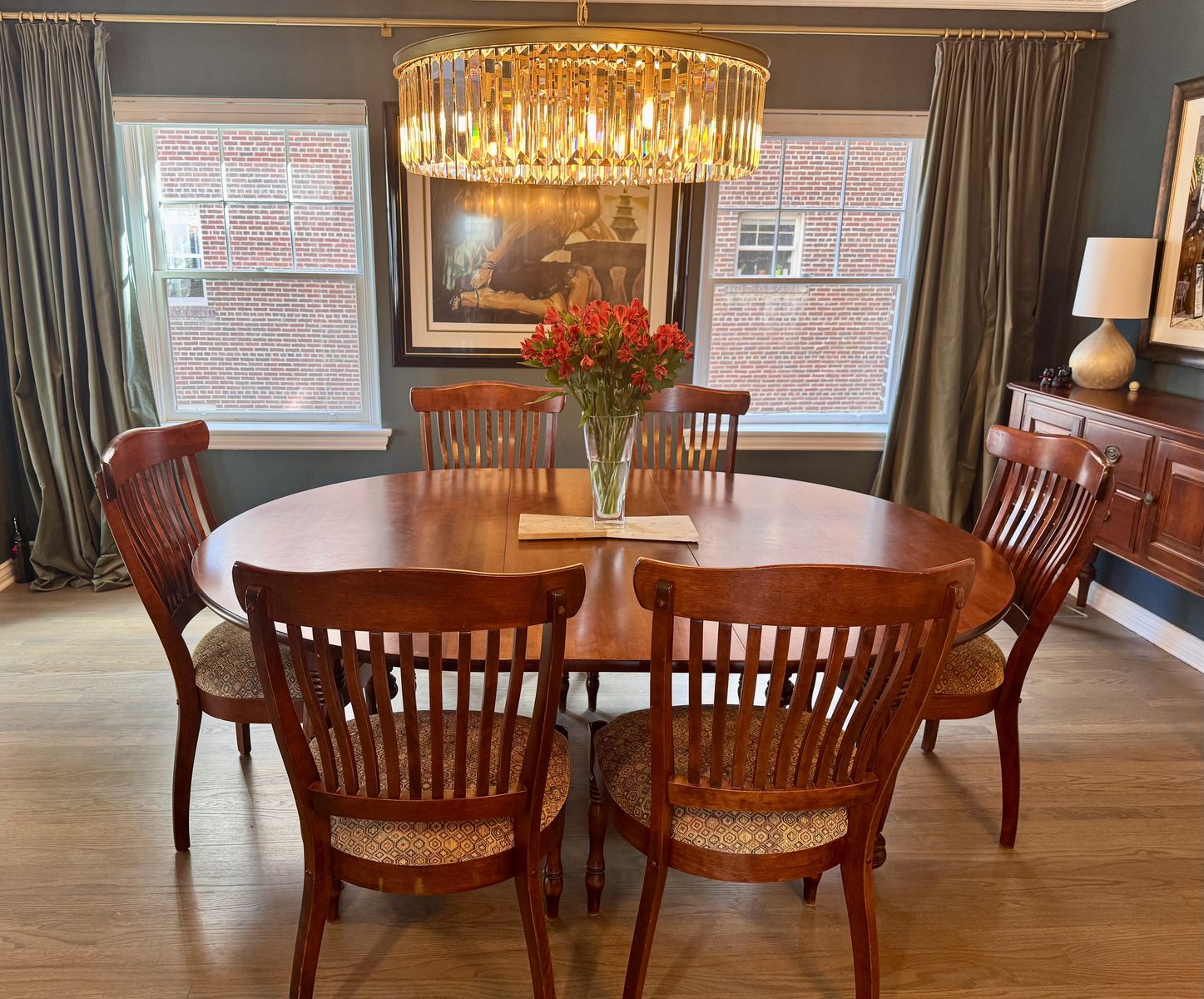 Dining Table and Chairs with Sideboard