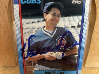 1990 Topps Autograph Hand Signed Chicago Cubs MLB Baseball Card Auto BYU COUGARS Super
