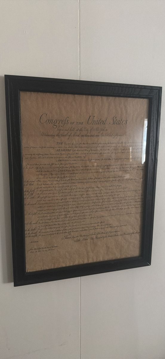 Congrefs of the United States w/ hand made frame