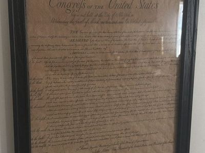 Congrefs of the United States w/ hand made frame