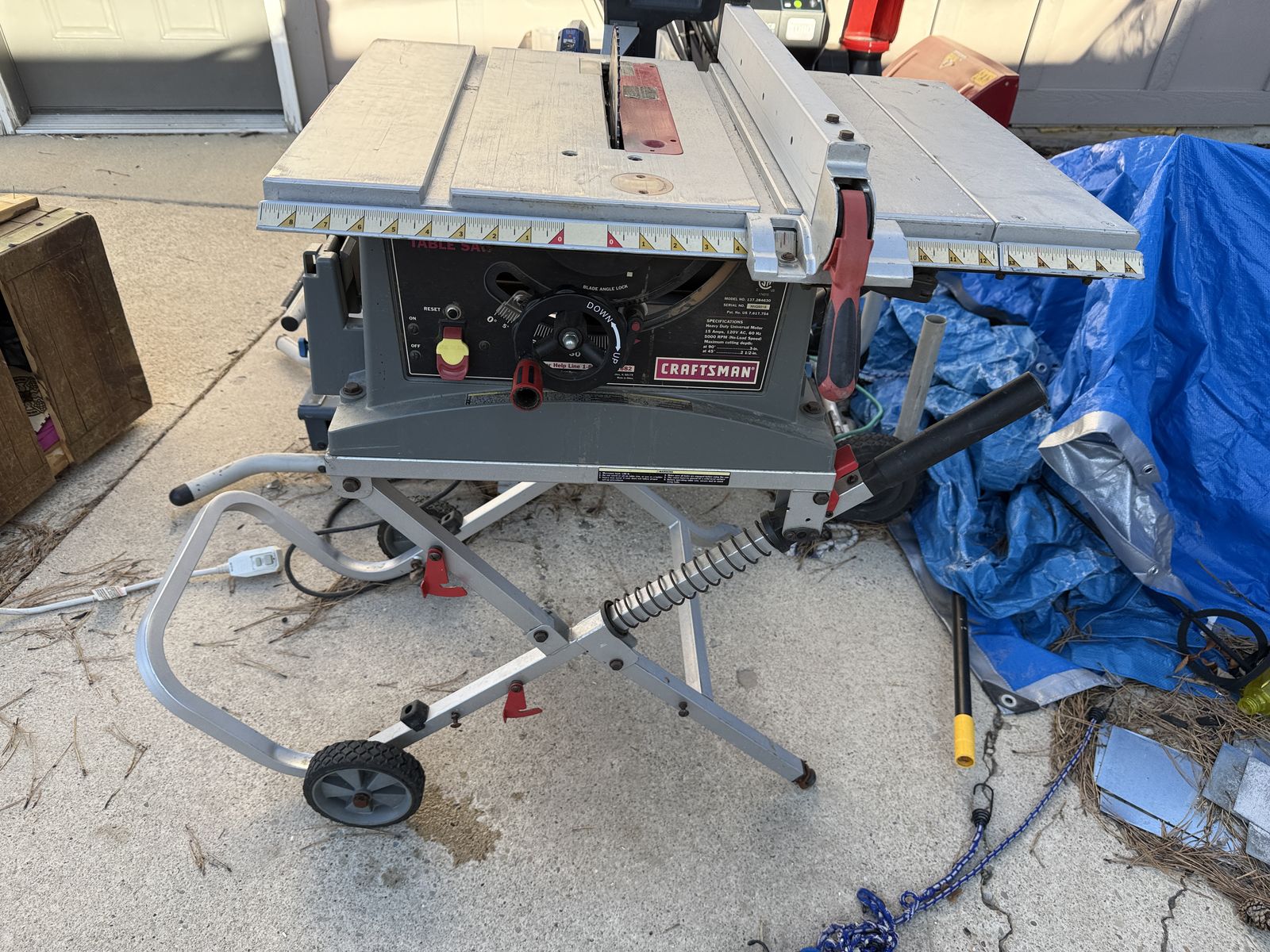 Craftsman 10" Portable Table Saw with Rolling Stand