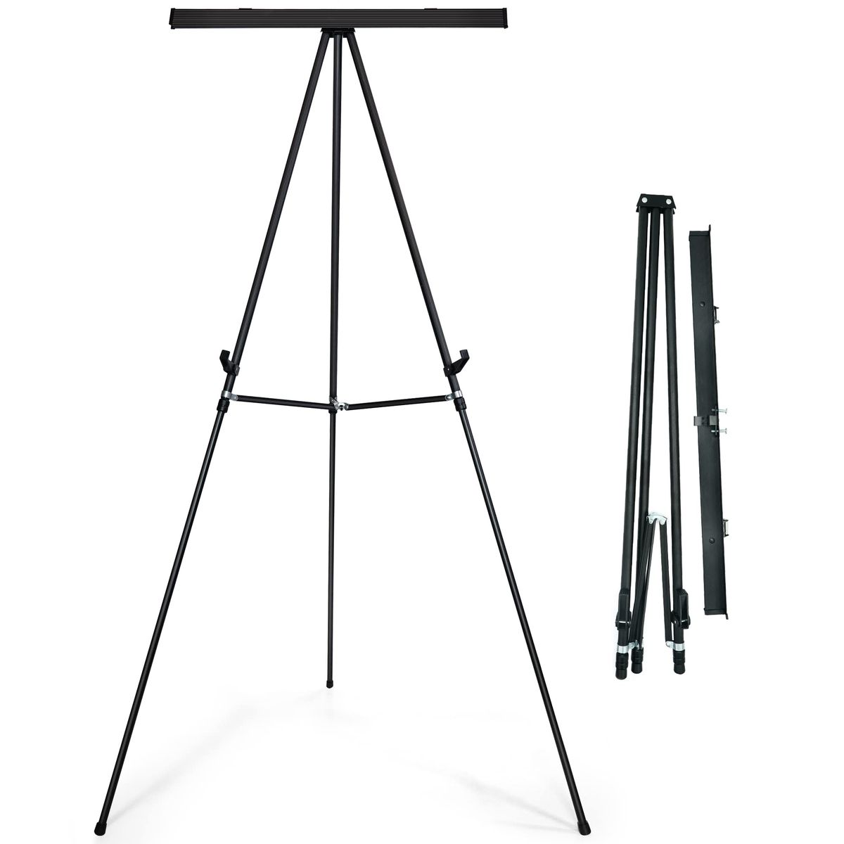 New Falling in Art Aluminum Flip Chart Display Easel Stand with Adjustable Floor