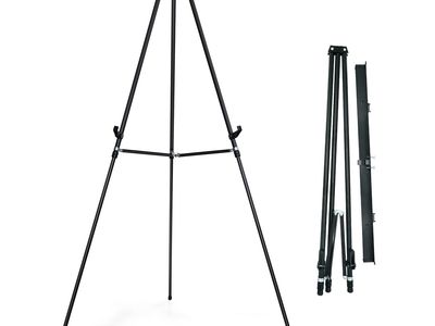New Falling in Art Aluminum Flip Chart Display Easel Stand with Adjustable Floor