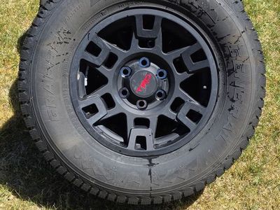 6 OEM TRD Wheels with Studded 265/70R17 General Grabber Arctic Tires