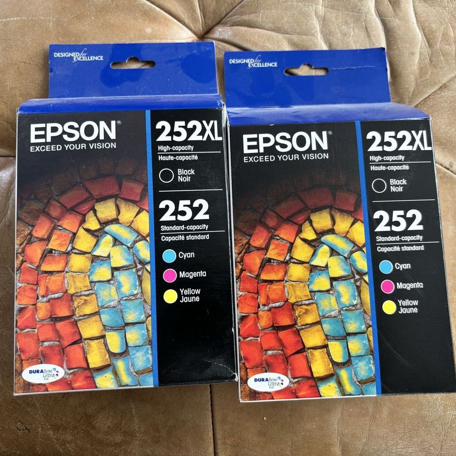 Ink Epson 252XL black and color cartridges