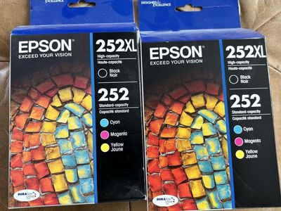 Ink Epson 252XL black and color cartridges