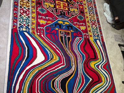 XL Persian Melting Rug - Contemporary Handmade New Zealand Wool 6'x9'