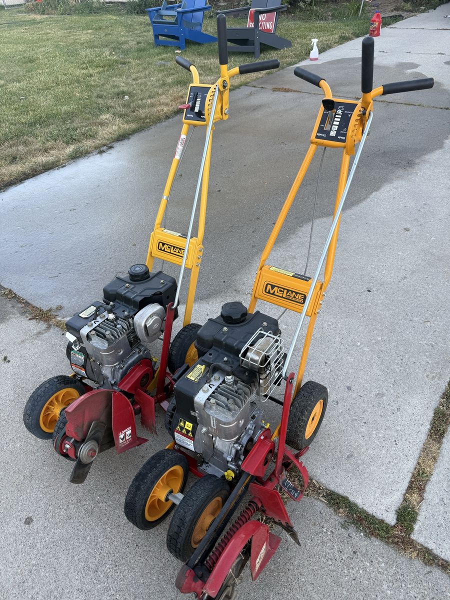 2 McLane Gas Lawn Edgers - 1 Running - 1 Not Running