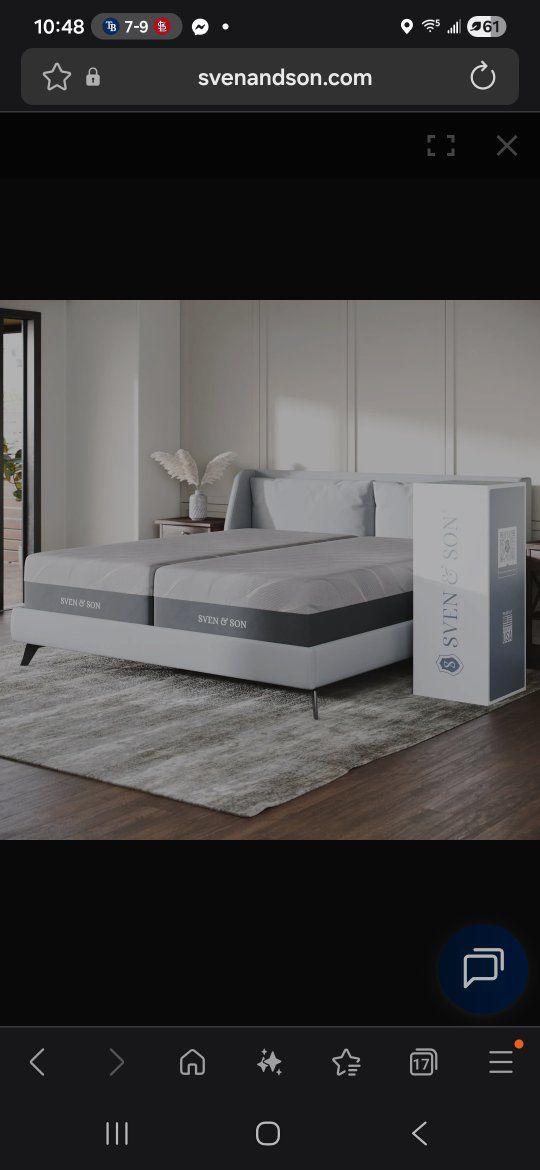 Sven & Son 14" split king mattress. New in box!