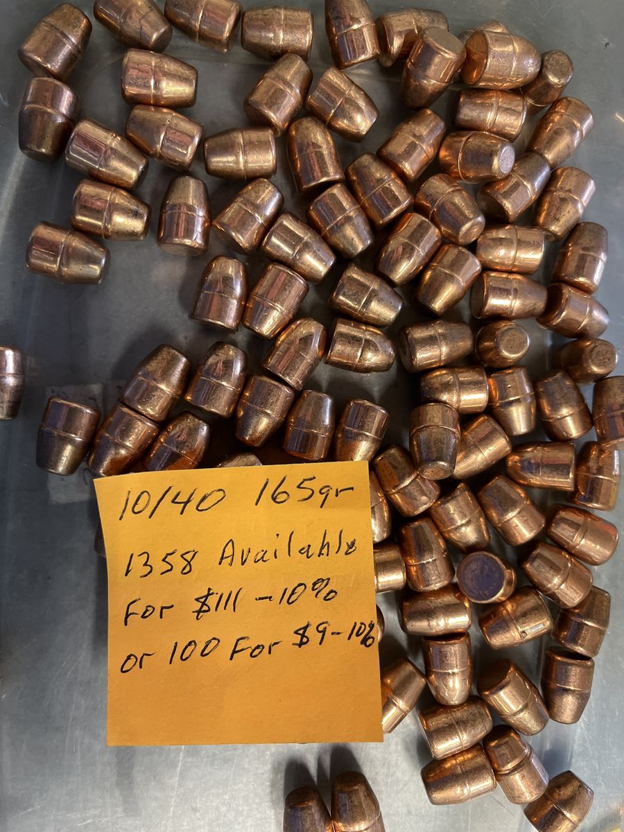 10/40 caliber 165 gr bullets.