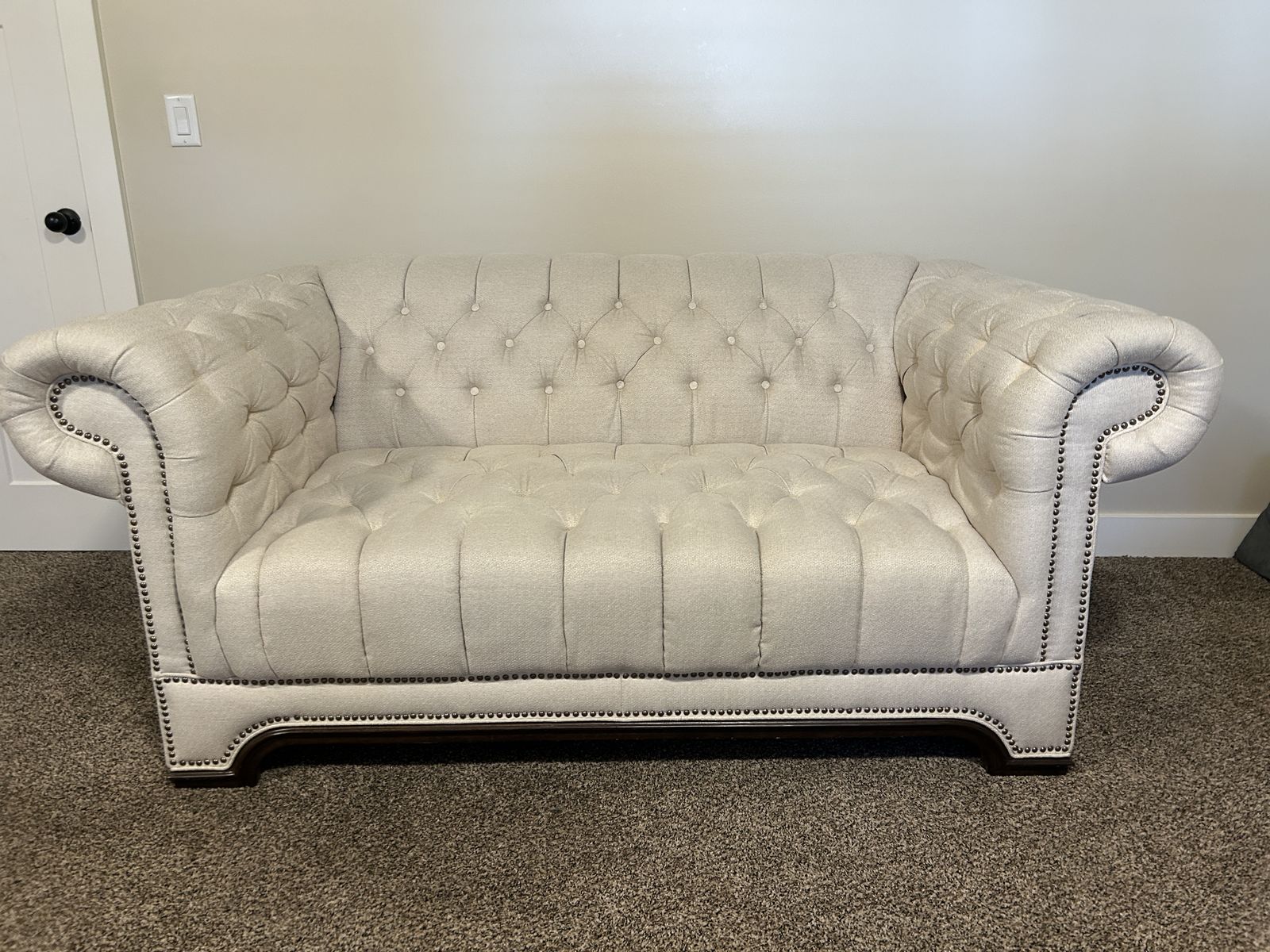 Like-New Chesterfield Loveseat
