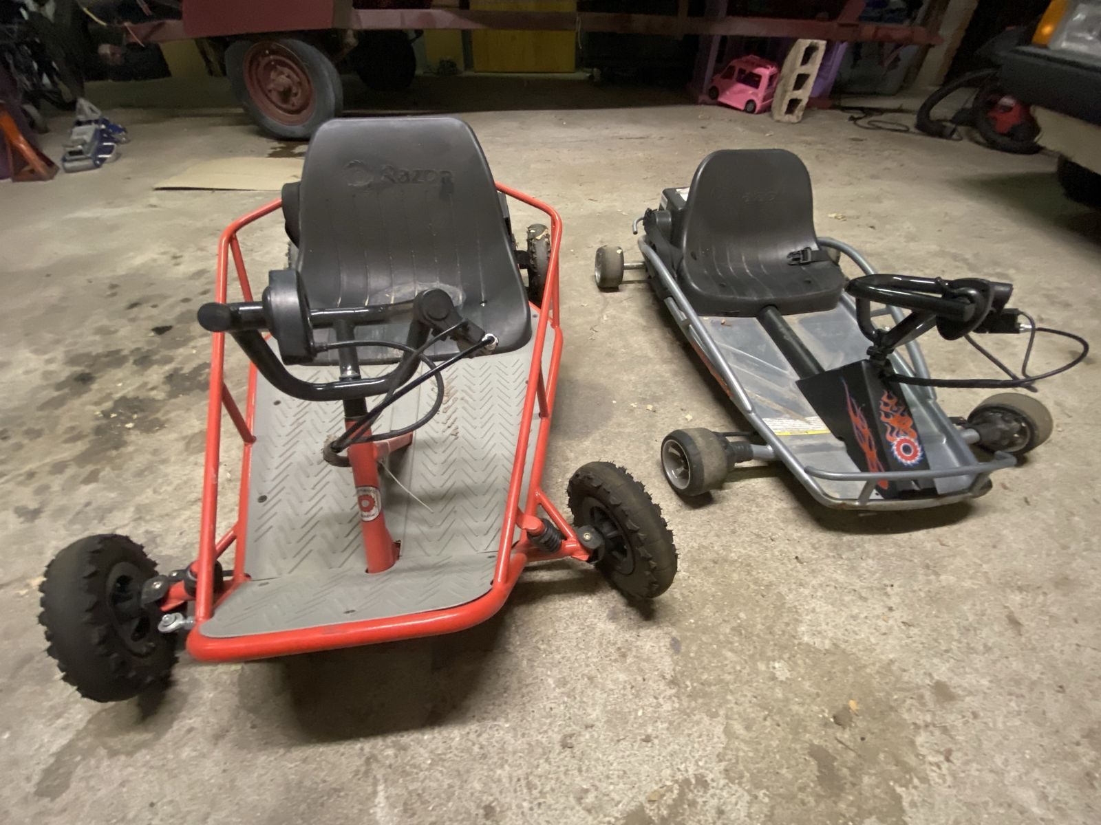 Razor Electric Go Carts Pair - Dune Buggy & Ground Force Drift Cart