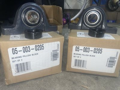 Evaporative cooler pillow block bearings