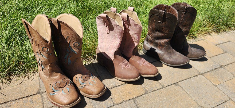 Girls Cowboy Boots - Roper, Rollida, & Dream Pairs - Sold Individually