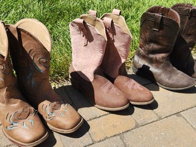 Girls Cowboy Boots - Roper, Rollida, & Dream Pairs - Sold Individually