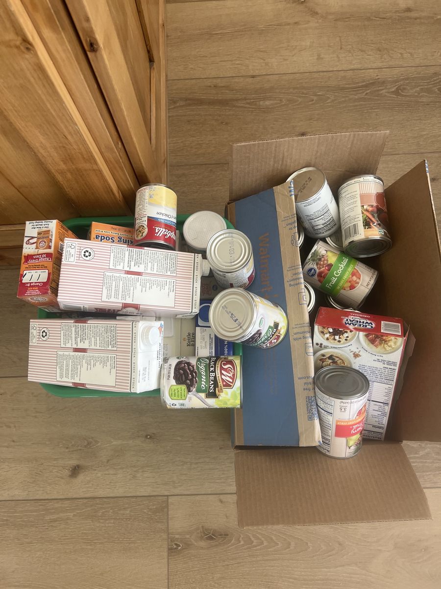 Free frozen and canned goods