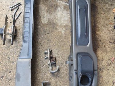Jeep Wrangler OEM Front and rear Bumper - 75th Anniversary rare Bronze Metallic with trailer hitch and tow hook.