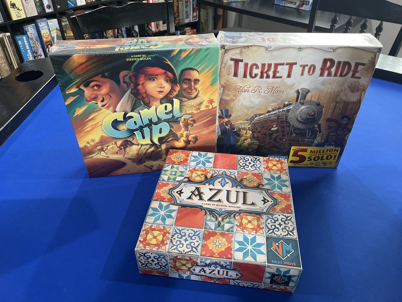 Ticket To Ride, Camel Up And Azul - new In shrink