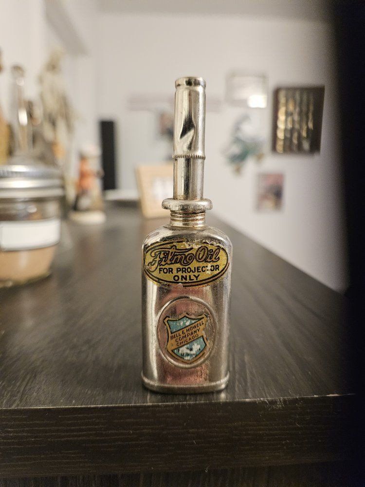 Vintage Bell & Howell Filmo Oil Metal Oiler Bottle For Projector